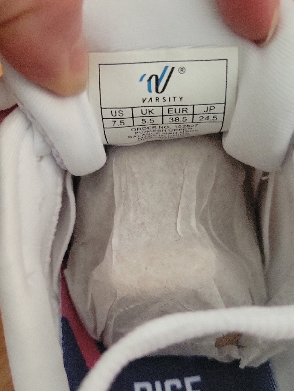Varsity White Women's Athletic Sneakers - Picture 5 of 5